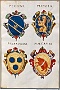 1550. Stemmi di alcune famiglie nobili di Padova.. Insignia nobilium Patavinorum.Biblioteca digitale Monaco di B 9 (Oscar Mario Zatta)